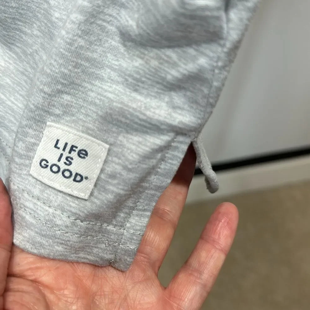 LIFE IS GOOD Women's Be Kind Oversized Sleep T-Shirt Nightgown Gray Size Medium
